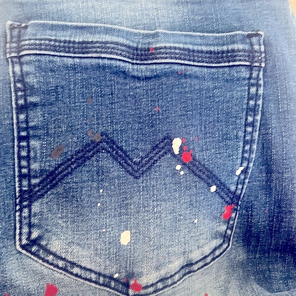 MAISON ARTICLE 👖Dark Blue Splatter Men's Jeans - Picture 5 of 6